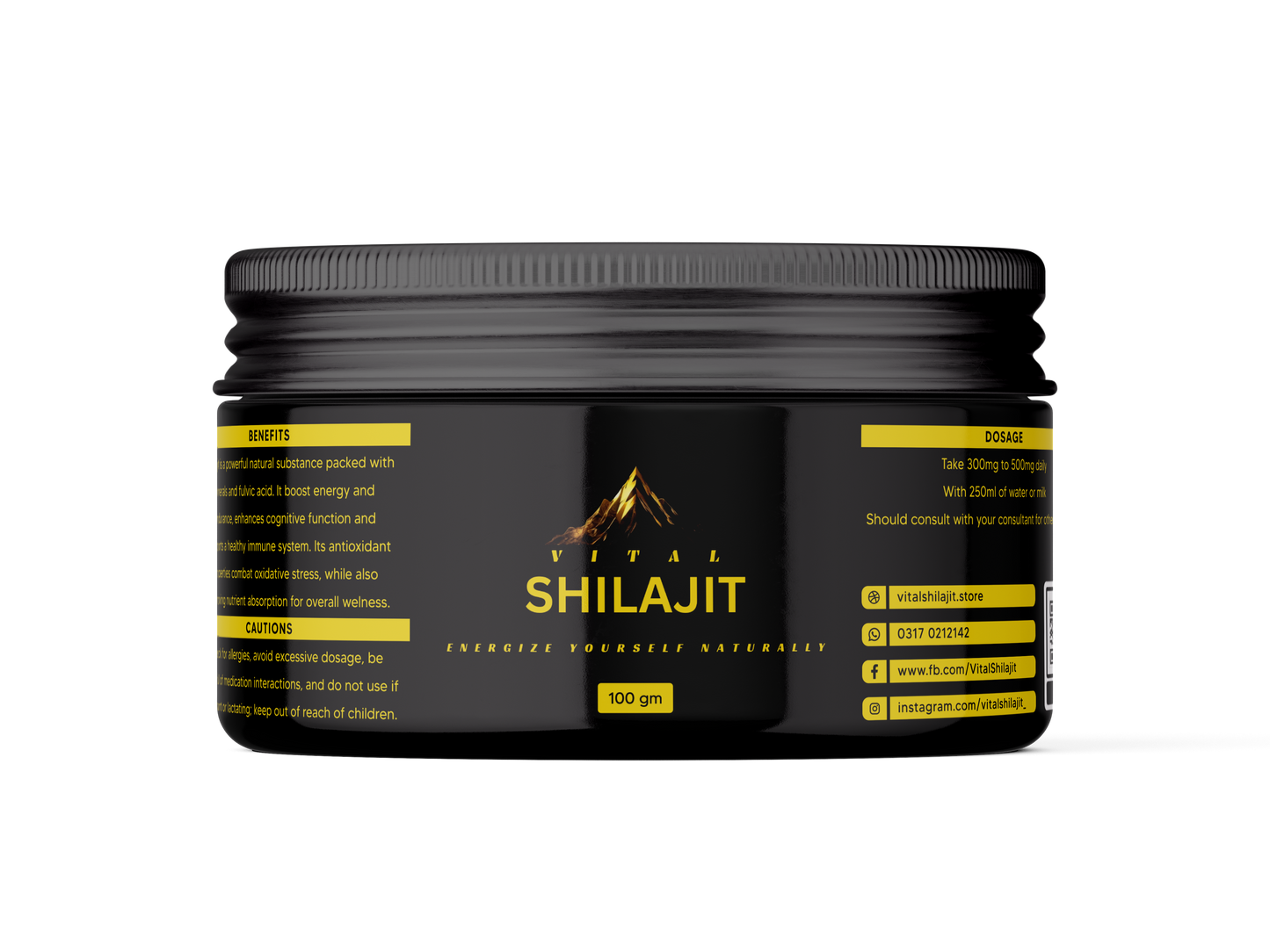 Vital Shilajit - Pure Himalayan Shilajit Resin for Energy & Vitality